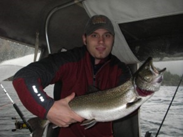 Micah Valentine with a nice bull trout